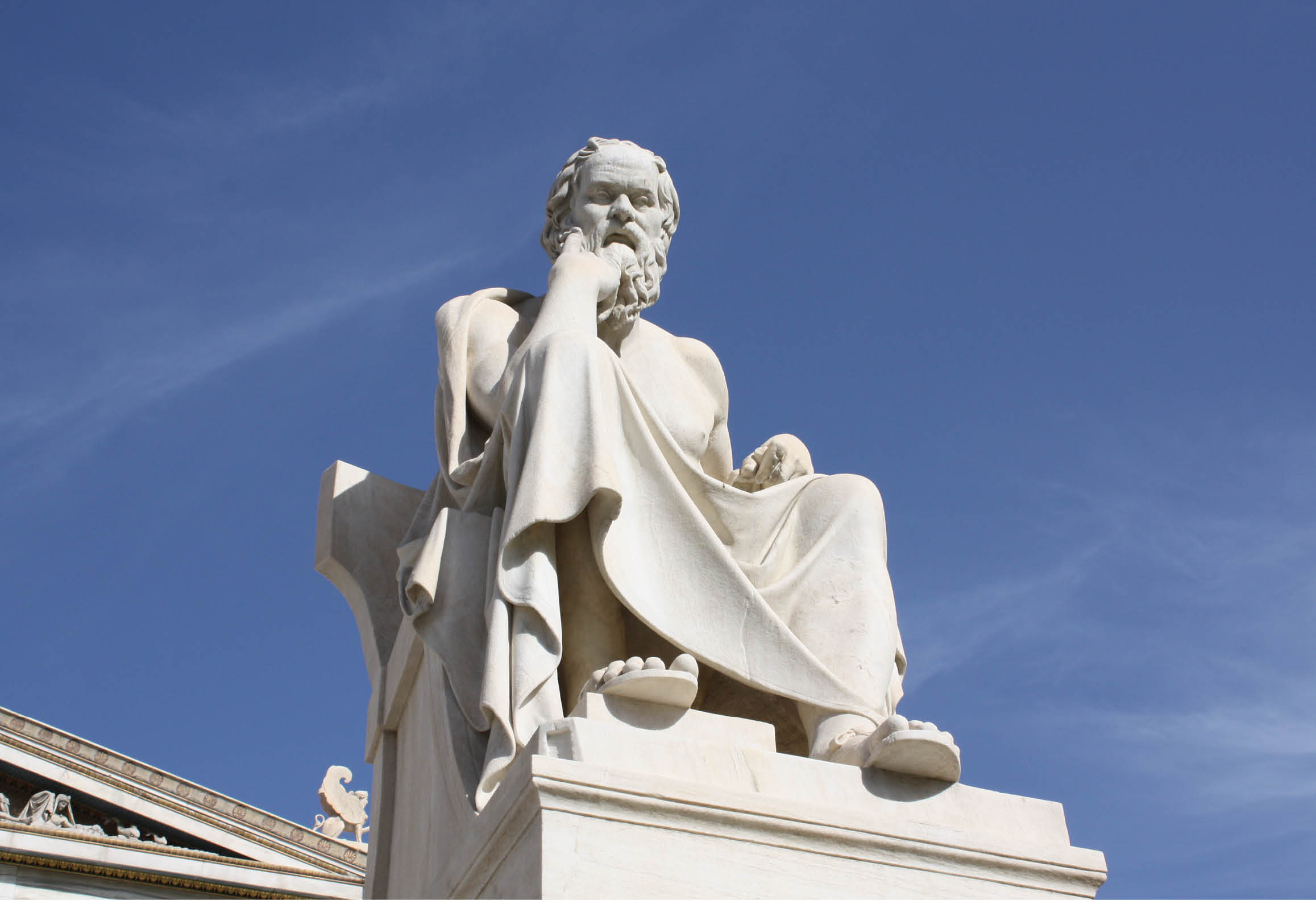 Staty av den grekiska filosofen Socrates